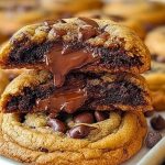 Brownie-Stuffed Chocolate Chip Cookies
