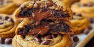 Brownie-Stuffed Chocolate Chip Cookies