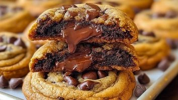 Brownie-Stuffed Chocolate Chip Cookies