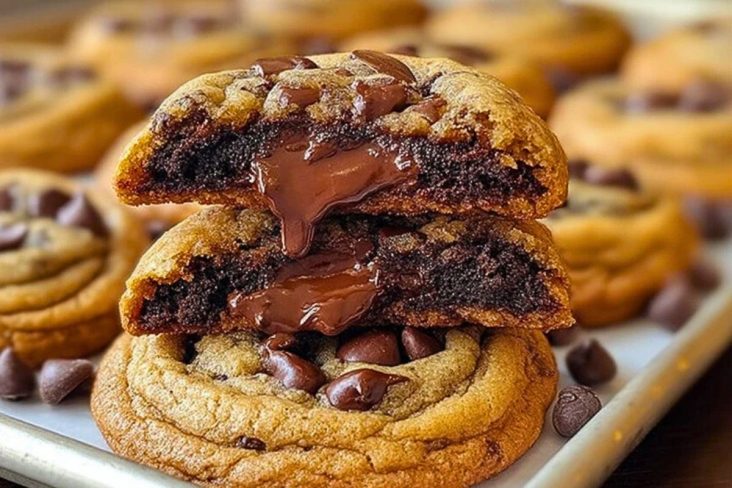 Brownie-Stuffed Chocolate Chip Cookies