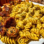 Cajun Chicken Rotini in Creamy Mozzarella Velveeta Sauce
