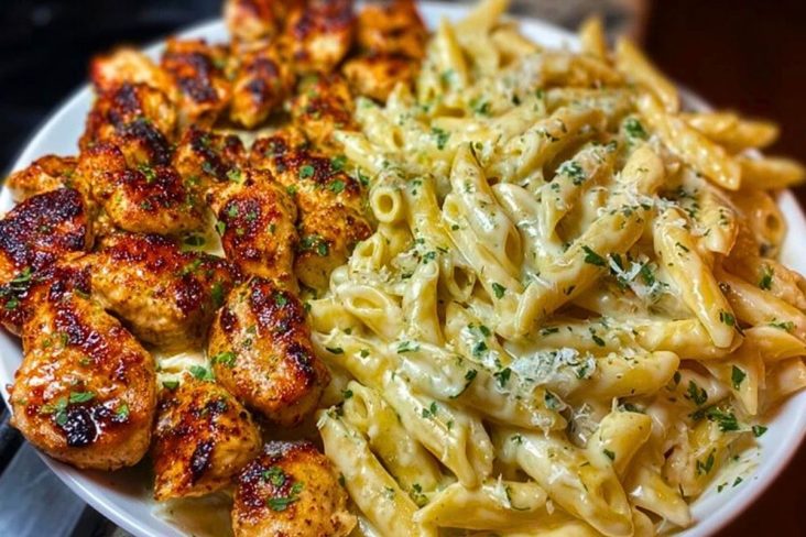 Cajun Garlic Butter Chicken Penne in Creamy Parmesan Sauce