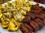 Cajun Garlic Butter Steak with Cheesy Alfredo Tortellini