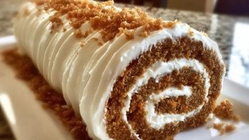Carrot Cake Roll with Cream Cheese Frosting