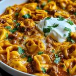 Cheesy Beef Enchilada Tortellini