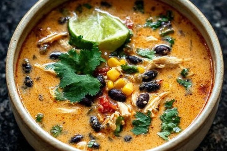 Chicken Poblano and Black Bean Soup