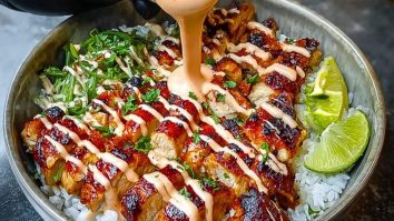 Chili Chicken Bowl with Coconut Lime Drizzle