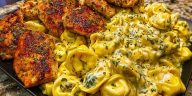 Creamy Cajun Chicken Tortellini in Velveeta Garlic Cheese Sauce