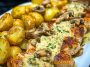 Creamy Garlic Mushroom Alfredo Chicken & Potatoes