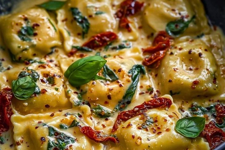 Creamy Sun-Dried Tomato Ravioli