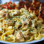 Creamy Velveeta Chicken Fettuccine with Garlic Cheese Sauce