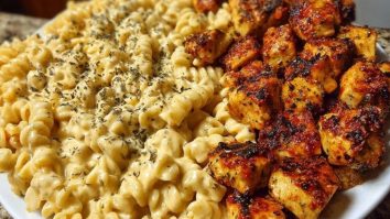 Creamy Velveeta Chicken Rotini with Mozzarella Garlic Sauce