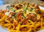 Creamy Velveeta Linguine with Italian Beef Marinara