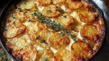 Crispy Parmesan and Gruyere Potato Gratin