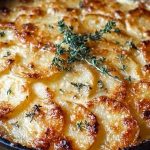 Crispy Parmesan and Gruyere Potato Gratin