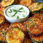Crispy Zucchini Chips with Basil Mayo