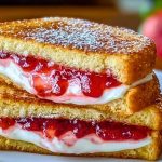 Fried Strawberry Cheesecake Sandwiches
