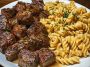 Garlic Butter Steak Bites with Spicy Cajun Alfredo Twisted Pasta