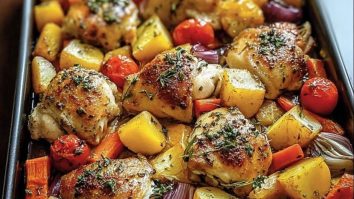 Insanely Good One-Pan Herb Chicken & Roasted Veggie Bake