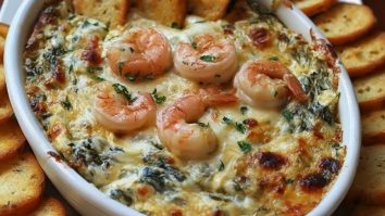 Irresistible Shrimp, Crab & Spinach Dip