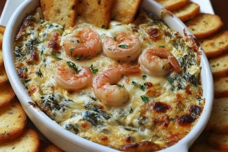 Irresistible Shrimp, Crab & Spinach Dip