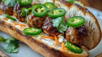 Korean BBQ Meatball Banh Mi