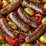 One-Pan Roasted Sausages with Peppers & Potatoes