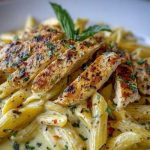 One Pot Creamy Garlic Parmesan Chicken Penne