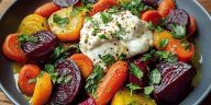 Roasted Beets and Carrots with Burrata Salad
