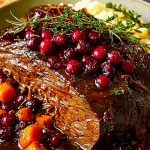 Slow-Braised Beef Roast with Cranberry Balsamic Glaze