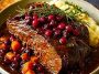 Slow-Braised Beef Roast with Cranberry Balsamic Glaze