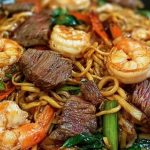 Surf & Turf Noodle Stir-Fry with Steak and Shrimp