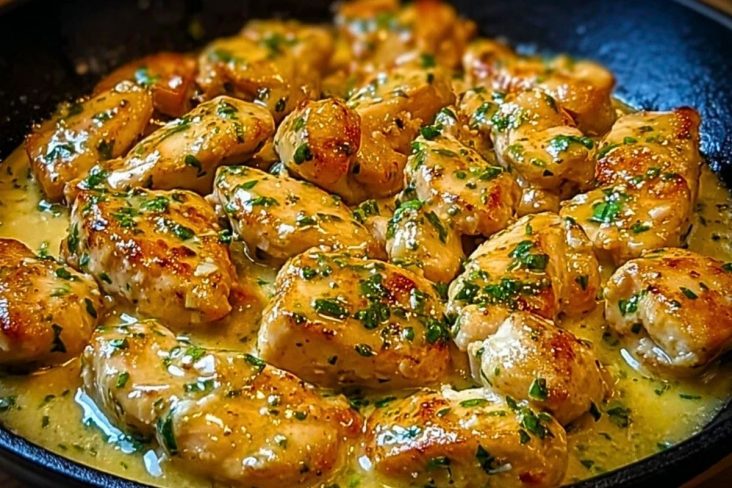 Texas Roadhouse-Style Garlic Butter Chicken Skillet