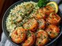 The Best Garlic Butter Shrimp Bowl Recipe with Herb Rice