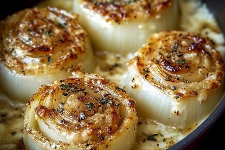Baked Onions with Asiago Cheese