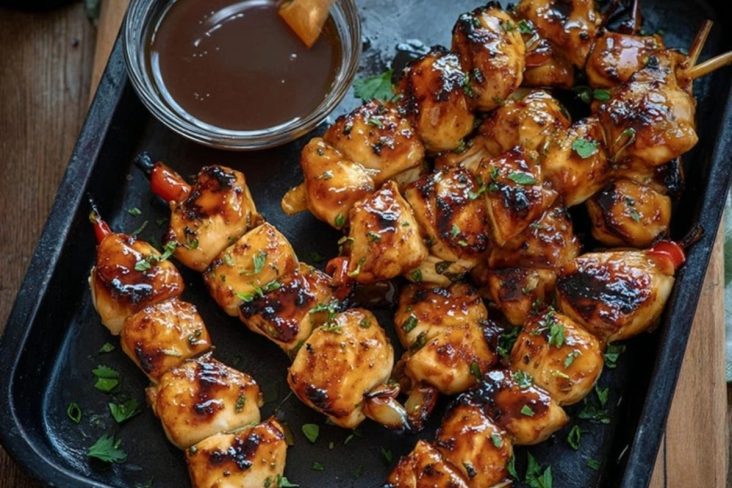 Bourbon Chicken Skewers