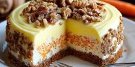 Carrot Cake Cheesecake with Creamy Topping