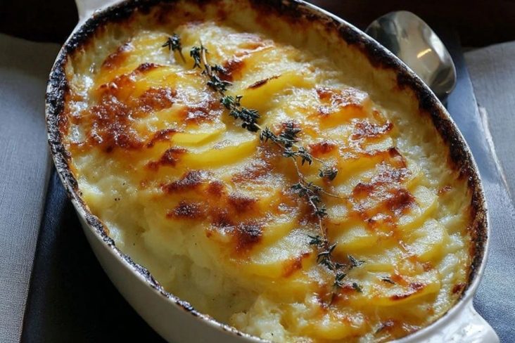 Cheesy Garlic Potatoes Gratin