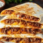 Cheesy Ground Beef Quesadillas