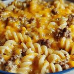 Cheesy Ranch Rotini Bake with Beef and Sweet Corn