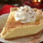 Christmas Eve Cinnamon-Vanilla Creamy Custard Pie