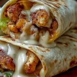Cozy Cheesy Garlic Chicken Wraps