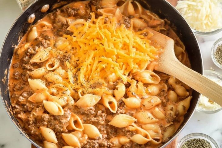 Creamy Beef and Shells