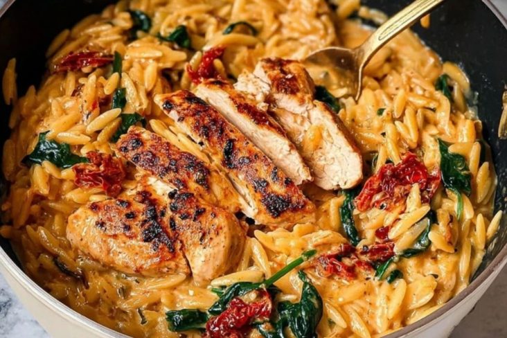 Creamy Sun-Dried Tomato Chicken Orzo
