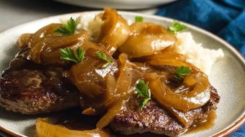 Cube Steak Smothered with Onion Gravy