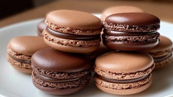 Divine Chocolate Macarons with Ganache Filling