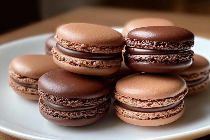 Divine Chocolate Macarons with Ganache Filling