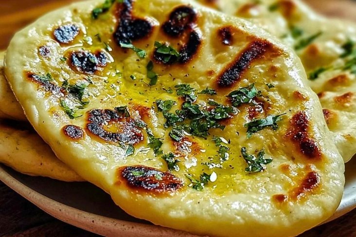 Easy Garlic Naan Bread