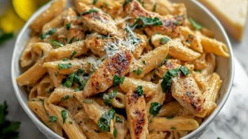 Easy Garlic Parmesan Chicken Pasta