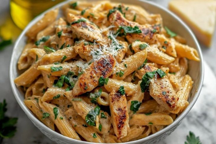 Easy Garlic Parmesan Chicken Pasta